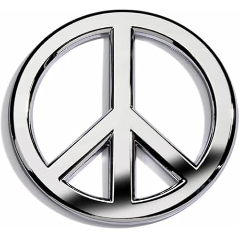 Revolution Car Badges Peace Sign Emblem Cover