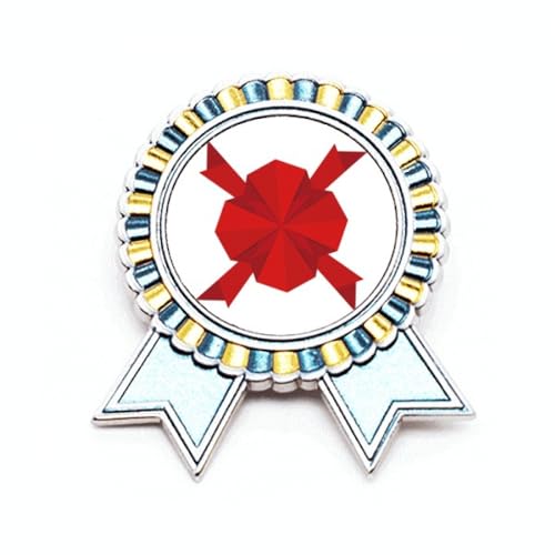 Broche rouge de Noël Origa en métal taille M pour décoration de fêtes