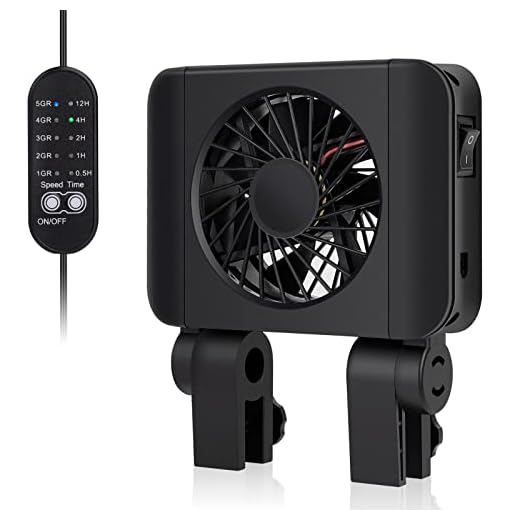 Hygger Ventilador de Acuario, Enfriador de Acuario, Ventilador Acuario Silencioso con Control de Velocidad Ajustable, Adecuado para Piscinas de Agua Dulce de hasta 30cm (1 Ventiladores)