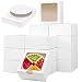 Cake Boxes 12 x 12 x 5 and Cake Boards 12 Inch, Bakery Box Has Double Window, Cake Board is Round, Cake Supplies, 10 Pack of Each.