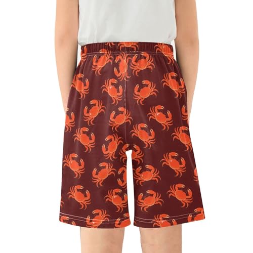 ALAZA Cartoon Crab Vintage Pajama Shorts Sleep Shorts Pant Lounge Pajama Bottoms Elastic Waist with Pockets2