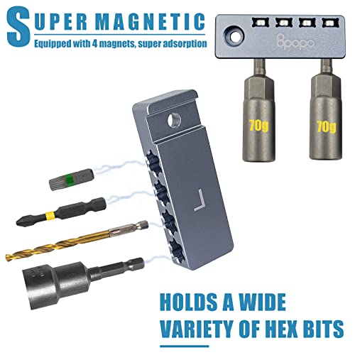 Aluminum Easy Access 1/4-Inch Hex Bits Magnetic Holders Fit For Makita 18V Lxt Cordless Impacts Drivers Head,Drill Bit Tool Holster Organizer, Storage Hex Screw Bit On Power Drill,Left Side #TOP3