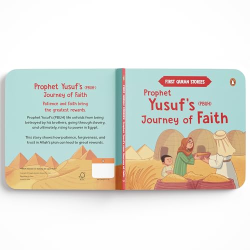 Image of First Quran Stories: Prophet Yusuf's (PBUH) Journey of Faith: An Illustrated Story Book for Kids About Prophet | Inspirational Islamic Story | Teaches Patience, Faith & Forgiveness | Ages 5+ [Select Learning]