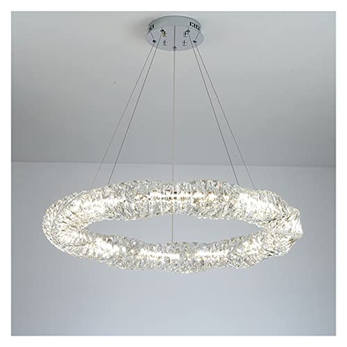 Lustre en cristal moderne LED rond pour illuminer les hauts plafonds