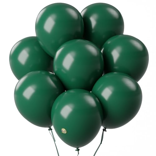 AFTERLOON® Biodegradable Balloons 24 pcs Dark Green 12 Inch, Natural Rubber Latex Plastic-Free Alternative Matte Color Durable Thickened Extra Strong Helium Float, ballon baloon Globos Decor De by Balloon Red - Used condition - US$12.87