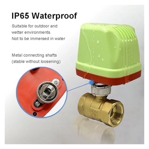 Vanne motorisée 12V IP65 en laiton 3/4 pouce pour arrosage jardin - 4