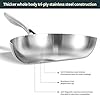DELARLO Tri-ply Stainless Steel Frying Pan Set 8" 10" 12" With 3 Lid Induction large Skillets Chef's Pan,Pots and Pans Set Kitchen Cookware Set Suitable for All Stove #1