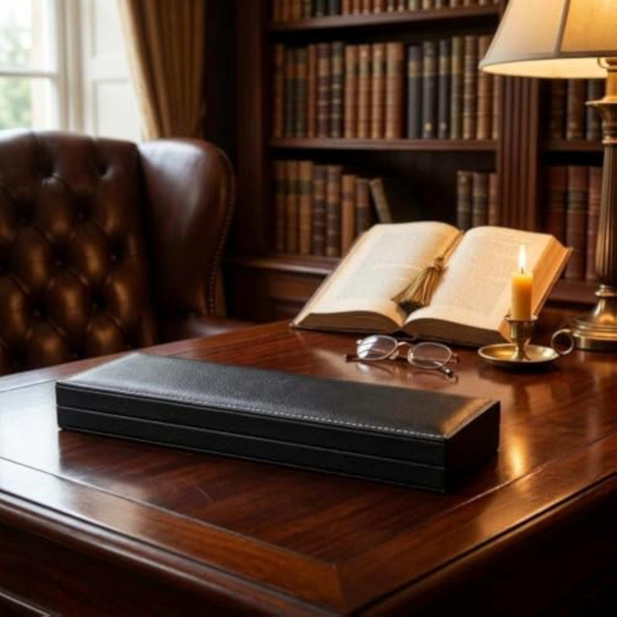 PU Leather Watch Box with Stitched Edge for Luxury Retail Packaging