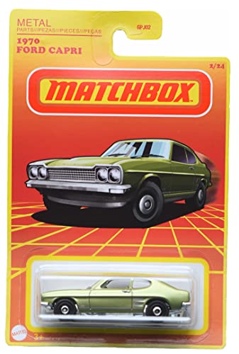 Matchbox 1970 Ford Capri, verde 2/24 miniatura 1