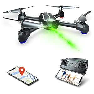 Loolinn Drone GPS – 5GHz Video and Photo Transmission / GPS Automatic Return / 32 Min Flight Time/Follow Me Function – Drone with Camera HD 1080p for Beginners