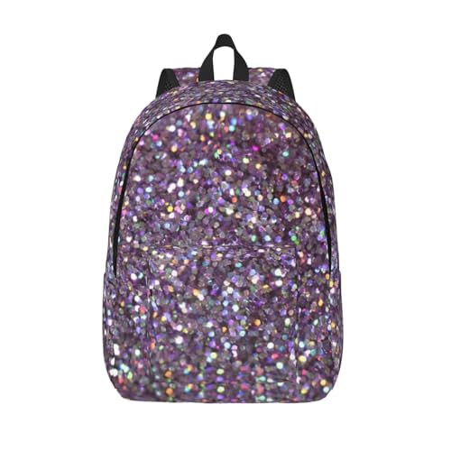 EdWal Mochila de viaje con lentejuelas para hombre y mujer, mochila universitaria, bolsa de ordenador para viajes, Negro , S