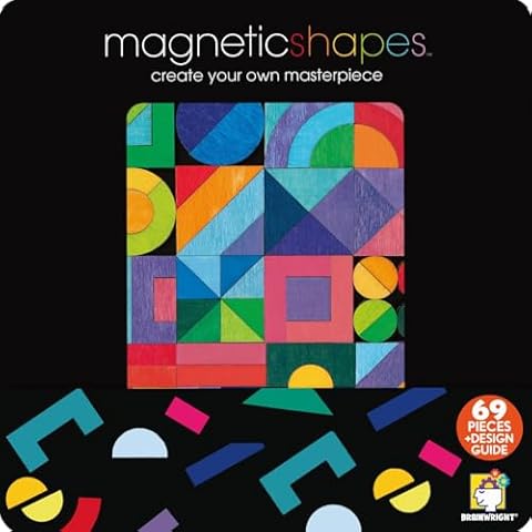 Brainwright – Magnetic Shapes – Magnetic Wooden Free-Form Shapes Puzzle – Ages 8 and Up – Great for Travel - Create Your Own Masterpiece! Cover