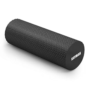 KAYMAN Sports Foam Roller Sports Recovery, Deep Tissue Muscle Tension Relief & Circulation Increase Portable & Lightweight Self Massager for Back, Legs, Gym, Pilates & Yoga EVA