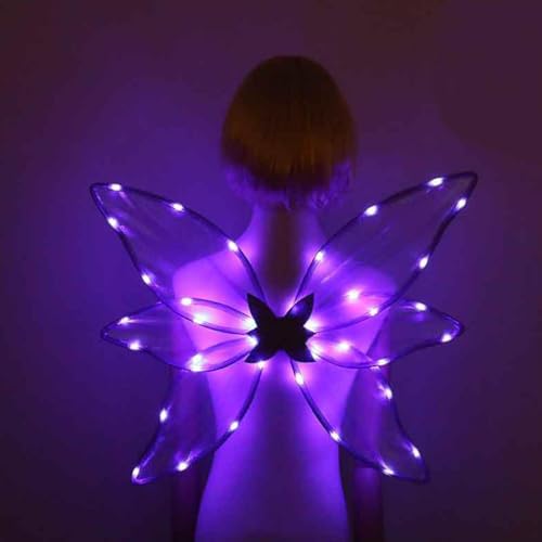 Fées scintillantes à LED pour cosplay papillon enfants costume Halloween