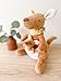 MON AMI Stella Kangaroo Stuffed Animal with Baby Too – 9.5”, Mom and Baby Kangaroo Plush Toy for Newborns, Toddlers, Nursery Room Décor