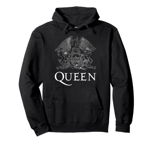 Queen Official Classic Crest Logo Black Pullover Hoodie