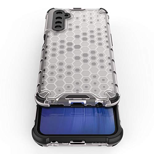 Image of Glasgow | for Realme 6 Honeycomb Pattern Back Case Cover for Realme 6 - Transparent