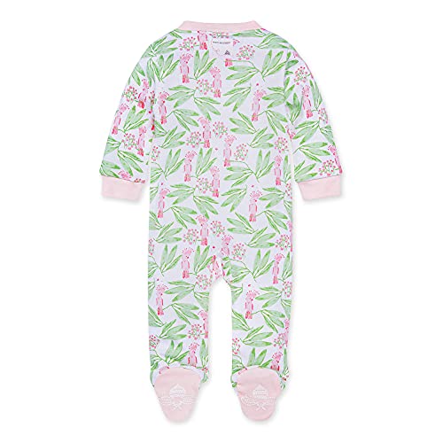Image of Burt's Bees Baby unisex-baby Sleep & Play, Organic One-piece Romper-jumpsuit Pj, Zip Front Footed Pajama