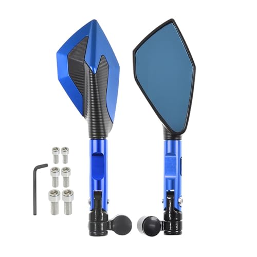 YUEXIALI �I�[�g�o�C 8MM 10MM �~���[ �o�b�N�~���[ �T�C�h�~���[ CNC ���A�r���[�~���[ �ɓK������ 700 CLX 700CLX CF CLX700(Blue)