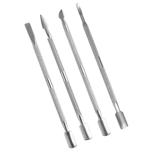 Nail Art Tool, 4Pcs Nagelhautschieber Edelstahl Nagelhautschäler Schaber Gel entfernen Nagellack Nail Art Entferner… – Bild 5