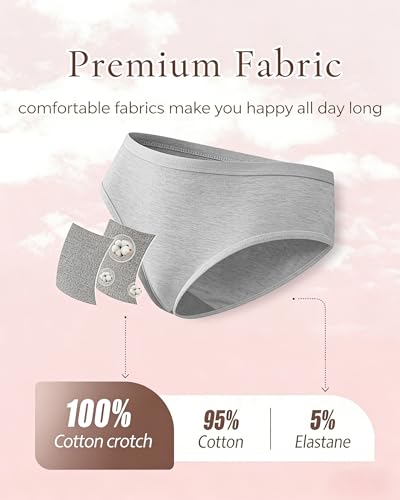 Image of ALL OF SHE Womens Underwear Cotton Hipster Panties Breathable Sexy Cheeky Stretch Soft Ladies Bikini Underwear 6 Pack S-XXL