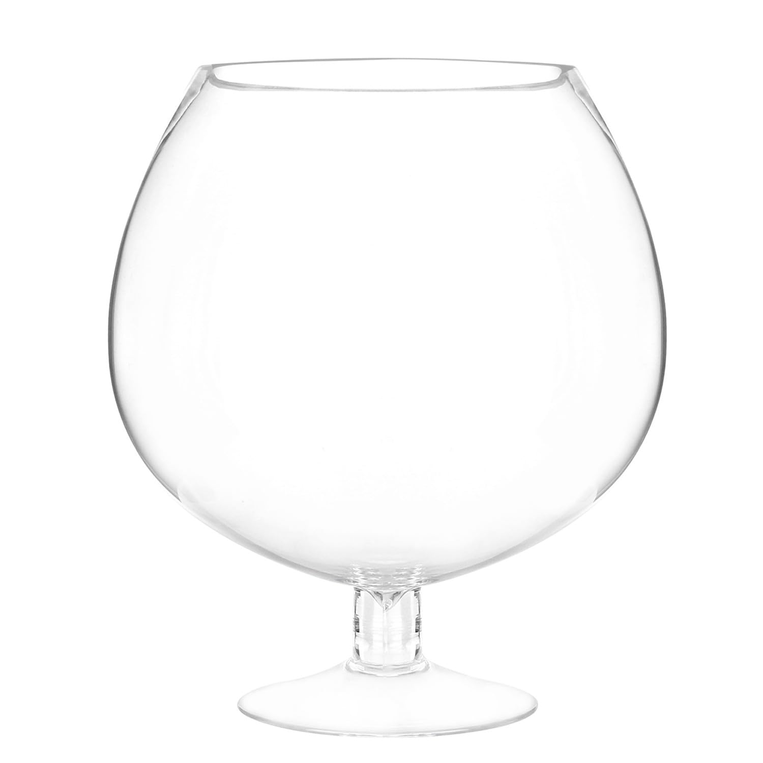 Jarron de sobremesa con Forma de Copa de Cristal Transparente 28x28x31cm