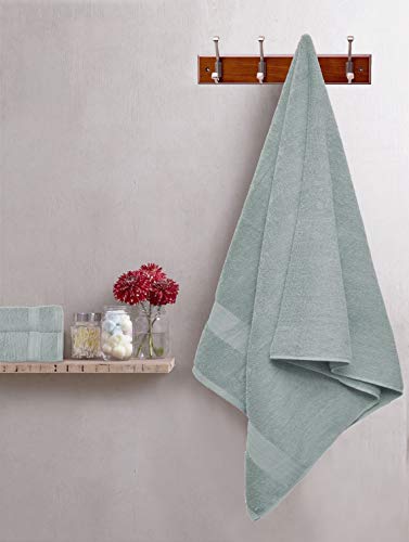 GLAMBURG Ultra Soft 8-Piece Towel Set - 100% Pure Ringspun Cotton, Contains 2 Oversized Bath Towels 27x54, 2 Hand Towels 16x28, 4 Wash Cloths 13x13 - Ideal for Everyday use, Hotel & Spa - Jade - Thumbnail 3