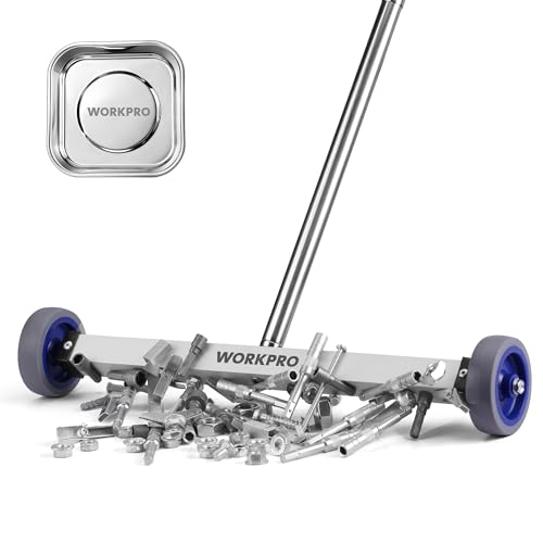 WORKPRO Magnetic Pickup Tool, 17' Magnetic Sweeper with...