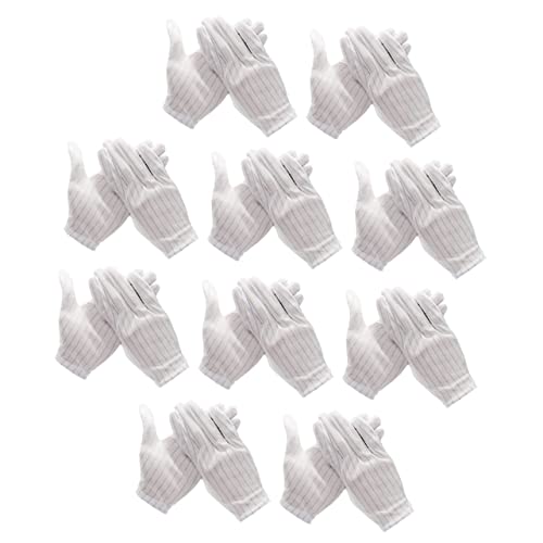 DOITOOL 10 Pares Guantes antiestáticos gloves electrónica reparar protector manopla antiestática guantes de protección estática guantes de seguridad fibra conductora
