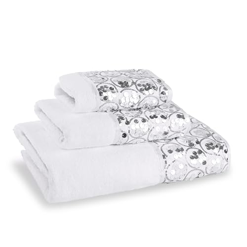 Zahari Home Sinatra Modernes Badezimmer-Handtuch-Set, 3-teiliges Handtuch, Badetuch, Handtuch und Waschhandtuch, luxuriös, zeitgenössisch… – Ansicht 1