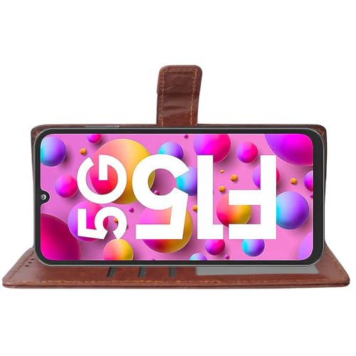 Image of amazon basics Flip Leather Mobile Cover (Soft & Flexible Back case) for Samsung Galaxy F15 5G / M15 5G (Brown)