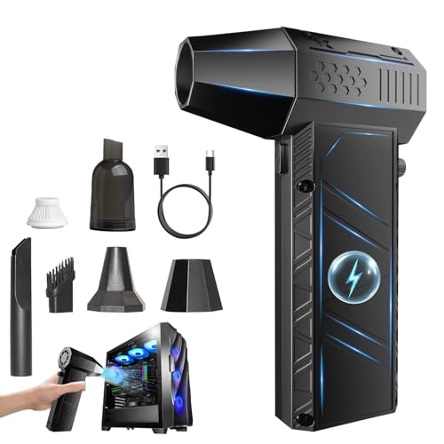 VVICOGARD Compressed Air Duster, 2 in 1 150000RPM Stepless Speed Electric Air Duster and Vacuum Cleaner, 8000mAh Rechargeable Powerful Air Blower for PC, Keyboard, Car, Outdoor