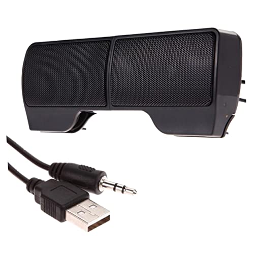 Holibanna USB Speaker Clip for and Monitors Multi Purpose USB Powered Music Speaker for Home Office Dormitory and Digital Devices Design with Interface