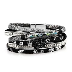 Leather Wrap Bracelets(black)