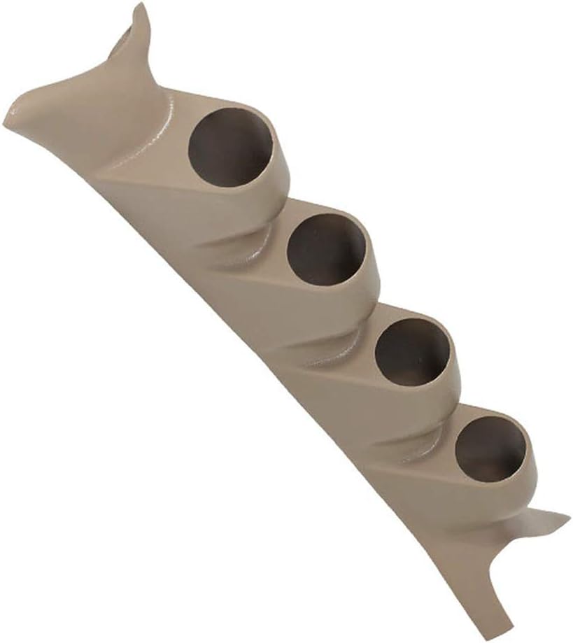 GlowShift Tan Quad Pillar Gauge Pod Compatible with Ford Super Duty F-250 F-350 Power Stroke 1999-2007 - Factory Color Matched - ABS Plastic - UV Protected - Mounts (4) 2-1/16" (52mm) Gauges