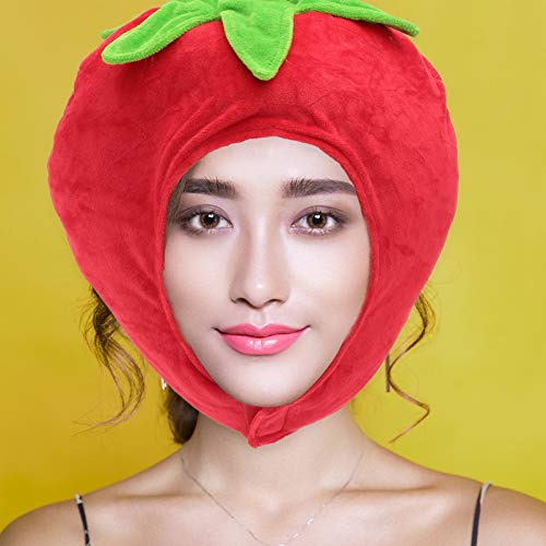 PIXNOR Chapéu de Tomate Foto Engraçada Acessórios de Chapéu de Pelúcia Macio de Pelúcia Novidade Cap