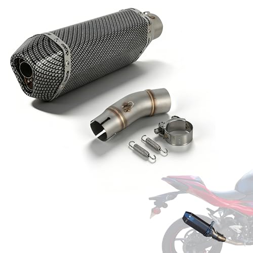 JFG RACING Motorcycle Slip On Exhaust with Muffler...