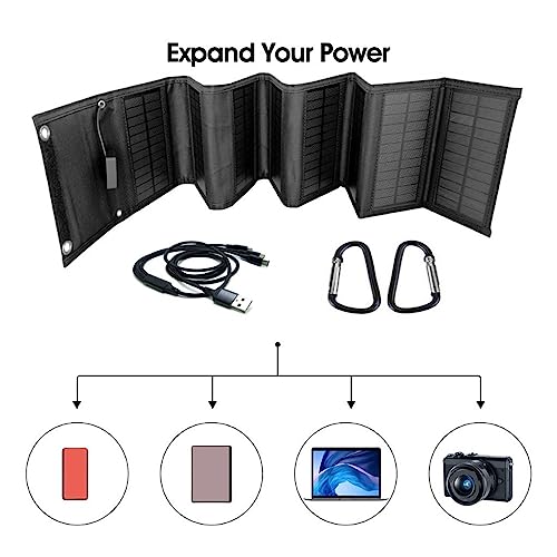 Bolsa de panel solar plegable y cargador solar portátil USB para móvil 4