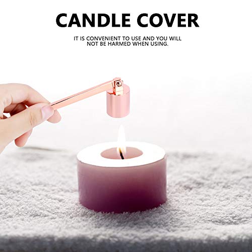 Candle Snuffer, Fashion Stainless Steel Straight Tube Shaped with Long Handle for Putting Out Extinguish Candle Wicks Flame Safely(Rose Gold) - Image 2