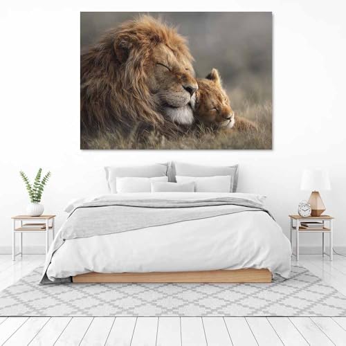 Impression sur toile lion abstrait de qualité supérieure 70x100cm - 3