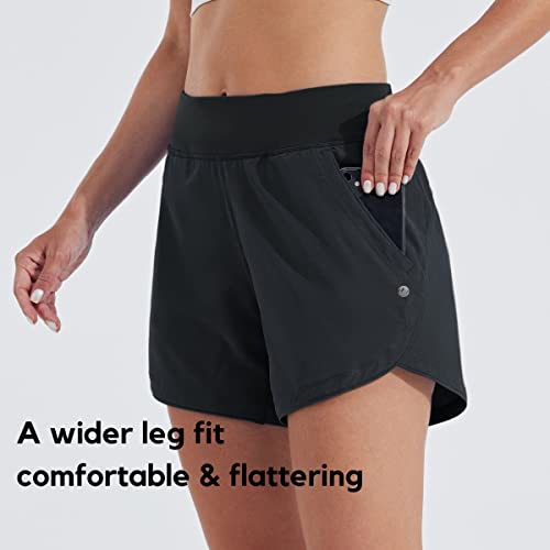 Image of Willit Women's 5 inch Quick Dry Swim Board Shorts UPF 50+ High Waisted Trunks with Liner Pockets