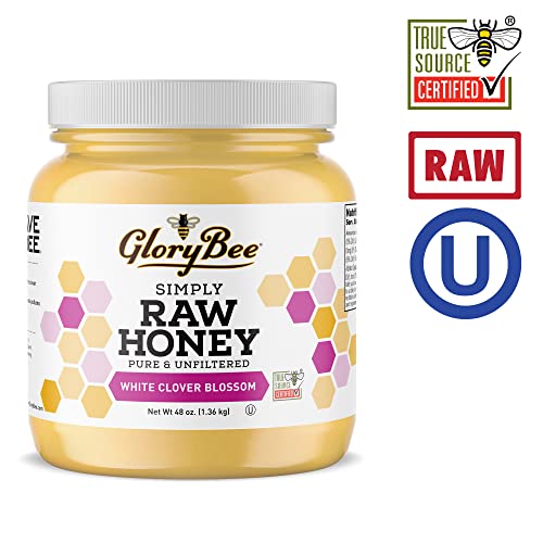 Glorybee, White Clover Honey, US Grade A Honey, 48 oz