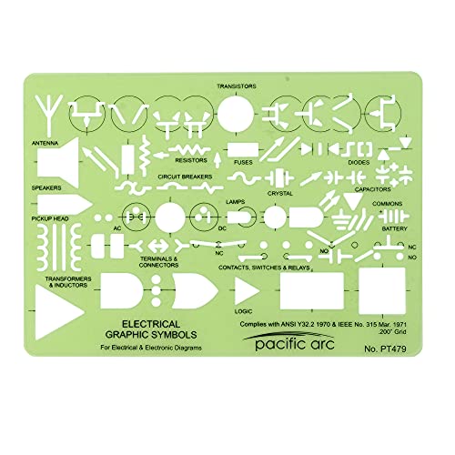 Image of Pacific Arc Template: Electrical Graphic Symbols, 117 Openings 5 inch x 7 inch