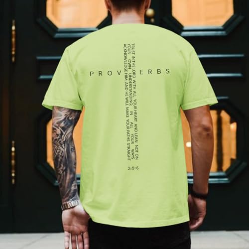 Image of Christian Shirts for Men Vintage Religious Cross Bible Verse T-Shirt Jesus Faith Tshirt Inspirational Graphic Tees