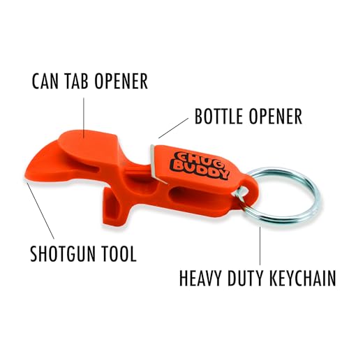 Beer Bong Tube and Funnel with Valve - Kink-Free Drinking Funnel, 3ft Hose, 8 Interchangeable Mouthpieces, Shotgun Keychain Tool