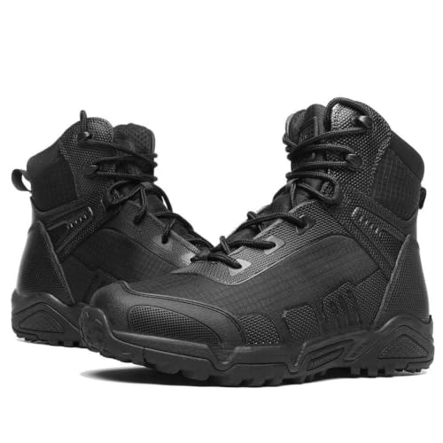 Image of Men's Military Tactical Boots - Lightweight and Durable Work Boots for Outdoor, Combat, Jungle, Hiking, Backpacking