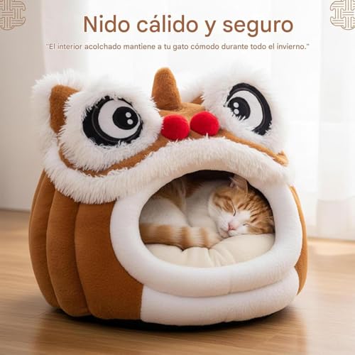 Cama para Gatos Túnel de Interior Cómodo y Accesorio de Invierno 8