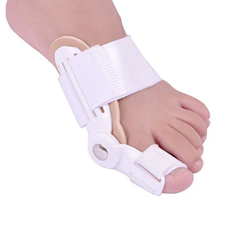Ortesis para el Cuidado de los pies, juanete aliviado Hallux valgus Almohadilla de férula Separador de Dedo Gordo, enderezadora?Blanco (Blanco)