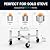Hisencn Expandable 15-27" Fire Pit Rolling Stand – Heavy-Duty 360° Swivel & Locking Wheels, Universal Fit for Solo Stove & More Fire Pit, Rust-Proof Stainless Steel for Patio, Camping, Outdoor