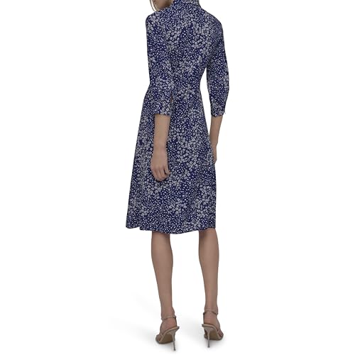 DKNY Women's Long Sleeve Collared Midi Shirtdress4